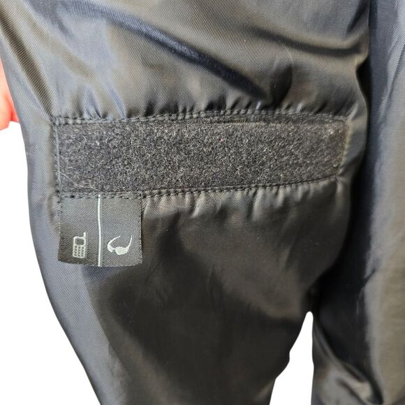 Dockers Men's L Charcoal Black Wool Blend Full Zip Bomber Coat Jacket - Picture 10 of 16